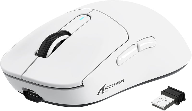 VGN GAMEPOWER x Attack Shark X3 Szuperkönyű Vezeték Nélküli Gamer Egér, 49g, 26000DPI, PixArt PAW3395, Hármas Csatlakozás, 200 Órás Akku, Fe