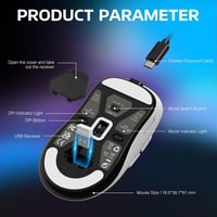 VGN GAMEPOWER x Attack Shark X3 Szuperkönyű Vezeték Nélküli Gamer Egér, 49g, 26000DPI, PixArt PAW3395, Hármas Csatlakozás, 200 Órás Akku, Fe 9