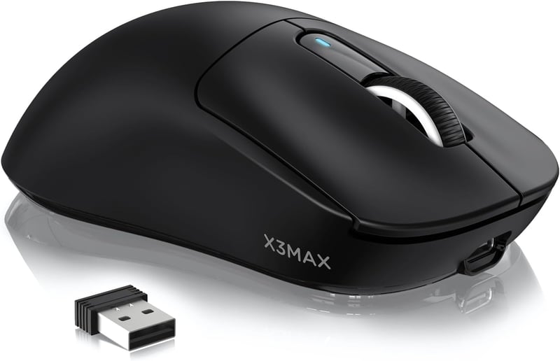 VGN GAMEPOWER x Attack Shark X3MAX Vezeték Nélküli Gamer Egér, 49g Ultrakönnyű, 42000DPI, Optikai Kapcsolók, 3 Csatlakozási Mód, 200 Órás Ak