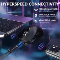 VGN GAMEPOWER x Attack Shark X3MAX Vezeték Nélküli Gamer Egér, 49g Ultrakönnyű, 42000DPI, Optikai Kapcsolók, 3 Csatlakozási Mód, 200 Órás Ak 6
