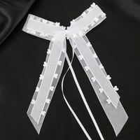 VGOODALL 100 db Fehér Esküvői Masni Autó Dekorációhoz - Szatén Szalag Díszítés Antennára, Visszapillantó Tükörre - 25 x 12 cm Kézzel Készíte 1