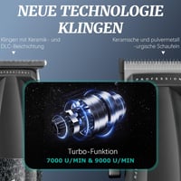 VGR 640S3 3 az 1-ben vezeték nélküli hajvágó szett 9000RPM férfi haj- és szakállnyíró trimmerrel, fóliás borotvával, fekete 6