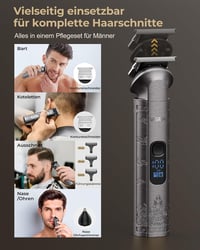 Set aparat de tuns profesional pentru bărbați VGR, mașină de tuns electrică fără fir, în cutie gri 4