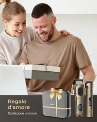 Mașină de tuns profesională fără fir VGRPRO pentru bărbați, set cu trimmer electric, auriu, în cutie 7
