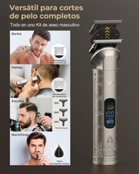 VGRPRO professzionális vezeték nélküli hajvágó és trimmer szett tokkal - ezüst 4
