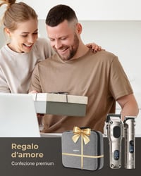 VGRPRO professzionális vezeték nélküli hajvágó és trimmer szett tokkal - ezüst 7