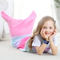 VHOME Gyerek sellő takaró K1 Pink 120 cm x 48 cm puha pléd fotel kanapéra karácsony szülinap ajándék 2