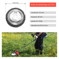 Perie pentru erbicidat Viabrico pentru motocoasă, alezaj 25,4 mm, perie de sârmă pentru motocoasă, perie circulară, 4 accesorii incluse 2
