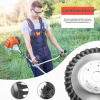 Perie pentru erbicidat Viabrico pentru motocoasă, alezaj 25,4 mm, perie de sârmă pentru motocoasă, perie circulară, 4 accesorii incluse 6