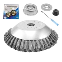 Perie pentru erbicidat Viabrico pentru motocoasă, alezaj 25,4 mm, perie de sârmă pentru motocoasă, perie circulară, 4 accesorii incluse 1