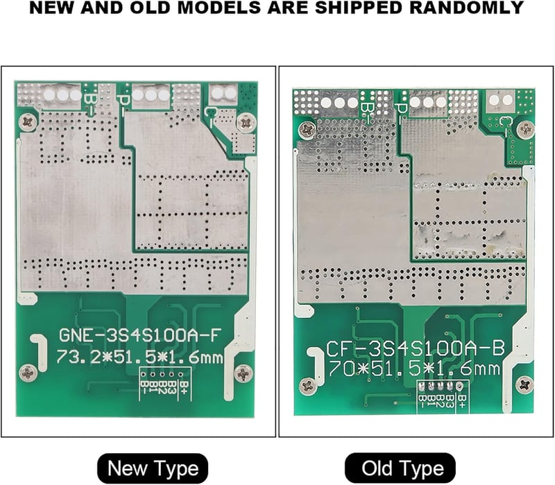 ViaGasaFamido 4S 100A 12V LiFePO4 Védelmi Modul Cellegyensúlyozóval és Átalakítóval