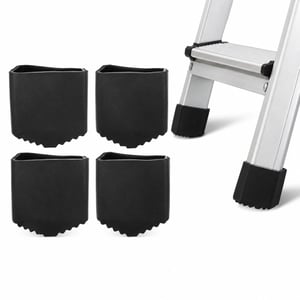 Vicasky Létraláb Gumitalp 40x20 mm Csúszásgátló Fekete Csere Talpvég Állólétrához és Háztartási Létrához 4 db