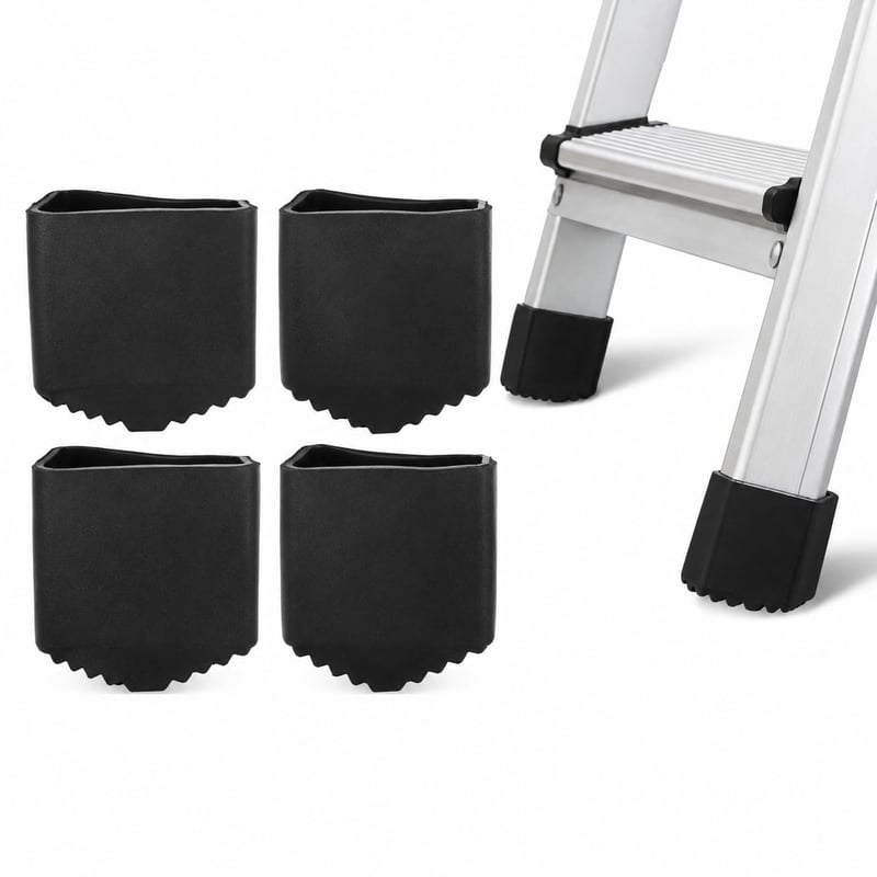 Vicasky gumeni nastavci za ljestve 40x20 mm, protuklizne kapice za kućanske i samostojeće ljestve, crne, 4 komada