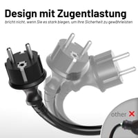 Vickwire Vonkajší gumený predlžovací kábel 25 m, 16A/250V, H05RR-F 3G1.5 mm², IP44, Schuko konektor, čierny 3