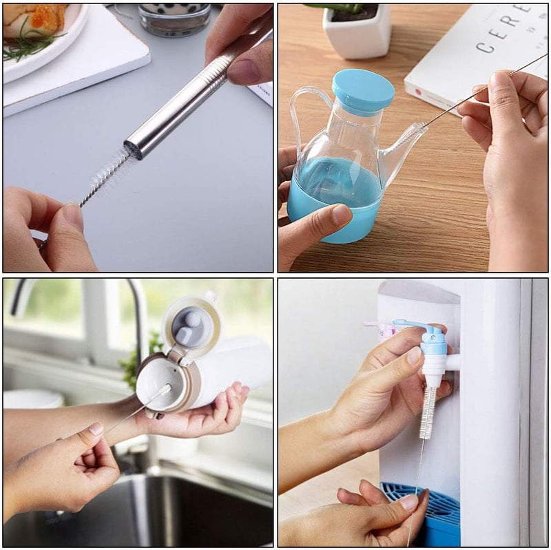 Vicloon 12 részes tisztítókefe szett 21 cm, palack és cső tisztítás