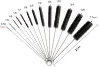 Vicloon 13 részes tisztítókefe készlet - palack, szívószál, teáskanna tisztításhoz, különböző méretű nylon kefék, rozsdamentes acél nyéllel, 2
