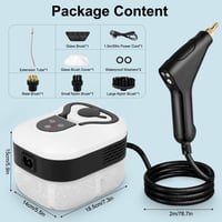 Vicloon 2500W Gőztisztító 1.2L Hordozható Többfunkciós Bútor Autó Konyha Tisztításhoz - Digital Touch Screen 2