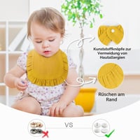 Set 8 Bavețele pentru Bebeluşi Vicloon, Muselină Moale, cu Capse Antialunecare, pentru Fete și Băieți, Culori Deschise 5