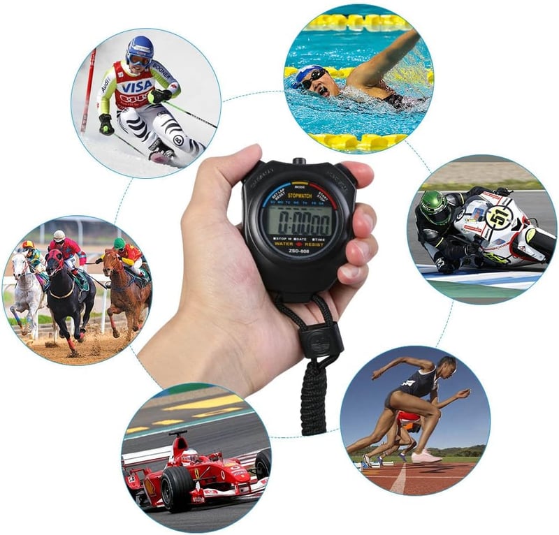 Vicloon Digitális Sportóra Stopperóra Rozsdamentes Síppal és Nagy LCD Kijelzővel