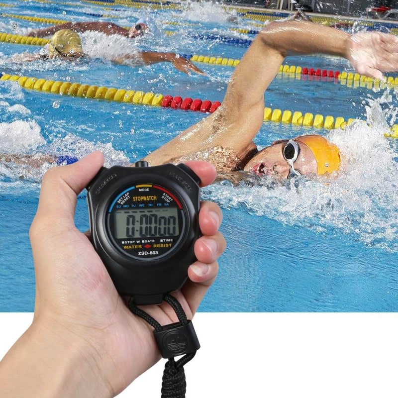 Vicloon Digitális Sportóra Stopperóra Rozsdamentes Síppal és Nagy LCD Kijelzővel