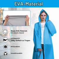 Poncho de ploaie Vicloon 2 bucăți, pelerină de ploaie transparentă unisex, de unică folosință și reutilizabilă, pelerină impermeabilă din PEVA, pentru călătorii, drumeții, ciclism și camping 4