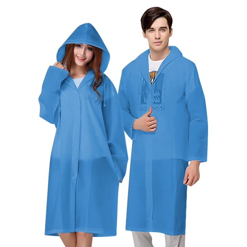 Poncho de ploaie Vicloon 2 bucăți, pelerină de ploaie transparentă unisex, de unică folosință și reutilizabilă, pelerină impermeabilă din PEVA, pentru călătorii, drumeții, ciclism și camping