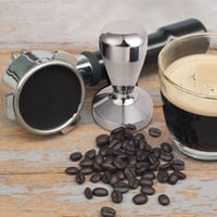 Tamper na kávu Vicloon 51 mm, nerezový, strieborný, príslušenstvo ku káve 6