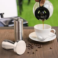 Tamper na kávu Vicloon 51 mm, nerezový, strieborný, príslušenstvo ku káve 5