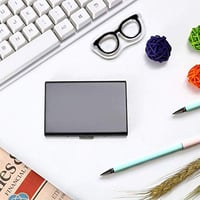 Vicloon kovové puzdro na karty – ultratenký držiak na kreditné karty z nehrdzavejúcej ocele s RFID blokovaním pre mužov a ženy, čierny 6