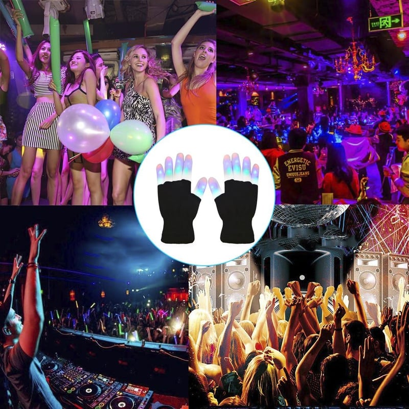 Vicloon LED kesztyű világító gyerek Halloween karnevál party disco