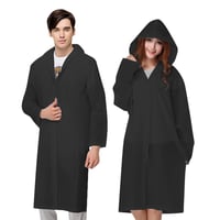 Vicloon pršiplášť 2 ks, jednorazový a opakovane použiteľný unisex priehľadný pršiplášť, PEVA nepremokavý plášť do dažďa, na cestovanie, turistiku 9