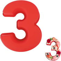 Vicloon szilikon számtorta forma 3-as szám, tapadásmentes sütőforma 1