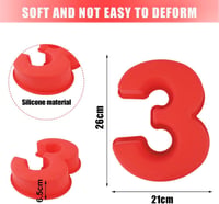 Vicloon szilikon számtorta forma 3-as szám, tapadásmentes sütőforma 2