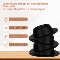 Set Suporturi pentru Ouă din Silicon Vicloon, 4 bucăți, Rotunde și Stivuibile, pentru Mic Dejun, Uz Casnic și Camping, Negru 4