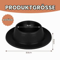 Set Suporturi pentru Ouă din Silicon Vicloon, 4 bucăți, Rotunde și Stivuibile, pentru Mic Dejun, Uz Casnic și Camping, Negru 2