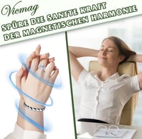 Vicmag Mágneses Láncszemek Titán Acél Nyakék Nőknek Ezüst Fekete 6
