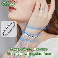 Vicmag Mágneses Láncszemek Titán Acél Nyakék Nőknek Ezüst Fekete 5