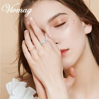 Vicmag Réz Mágneses Gyűrű Nőknek Férfiaknak Ezüst Rózsa Arany Levél Forma Állítható Méret 9