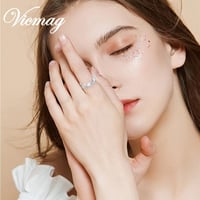 Vicmag Réz Mágneses Gyűrű Uniszex Ezüst Levél Forma Állítható Méret Ajándékdobozzal 4