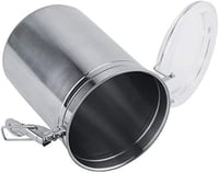 VICMAT Légmentes Rozsdamentes Acél Kávétároló Doboz Kávébab Tea Cukor Tárolására 1L Kapacitás 10x10x17cm 4
