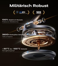 Suport Auto Magnetic pentru Telefon VICSEED, Compatibil MagSafe, 20 magneți N55 și Ventuză cu Vid de 20 kg, Rotire la 360 de grade, iPhone 17 Pro 8
