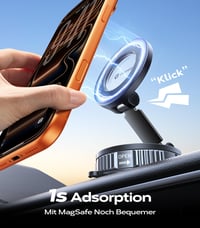 Suport Auto Magnetic pentru Telefon VICSEED, Compatibil MagSafe, 20 magneți N55 și Ventuză cu Vid de 20 kg, Rotire la 360 de grade, iPhone 17 Pro 9