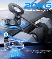 Suport Auto Magnetic pentru Telefon VICSEED, Compatibil MagSafe, 20 magneți N55 și Ventuză cu Vid de 20 kg, Rotire la 360 de grade, iPhone 17 Pro 3