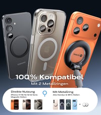 Suport Auto Magnetic pentru Telefon VICSEED, Compatibil MagSafe, 20 magneți N55 și Ventuză cu Vid de 20 kg, Rotire la 360 de grade, iPhone 17 Pro 6