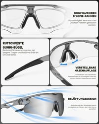 Ochelari de soare sport pentru ciclism Victgoal bărbați/femei, protecție UV400, ramă TR90, fotocromatici, pentru ciclism, alergare, pescuit 5