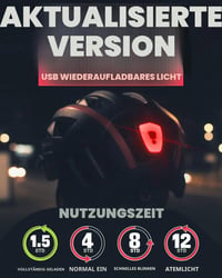 Cască de ciclism Victgoal pentru bărbați și femei cu vizieră, lumină spate USB și ochelari magnetici 4