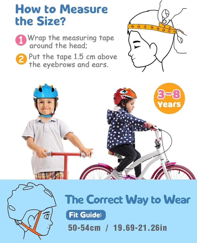 VICTGOAL Kids Bike Helmet with Cute 3D Cartoon Design for Cycling Roller Skating Scooting Lightweight Sport...