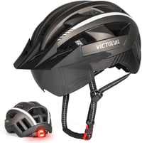 Victgoal MTB kerékpáros sisak mágneses napellenzővel és LED hátsó lámpával 1