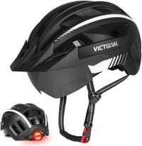 Victgoal MTB kerékpáros sisak mágneses napellenzővel és LED hátsó lámpával 1
