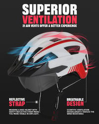 Cască de ciclism MTB Victgoal cu vizieră magnetică, cozoroc detașabil și lumină spate cu LED – cască de protecție pentru adulți, pentru biciclete montane și de șosea 3